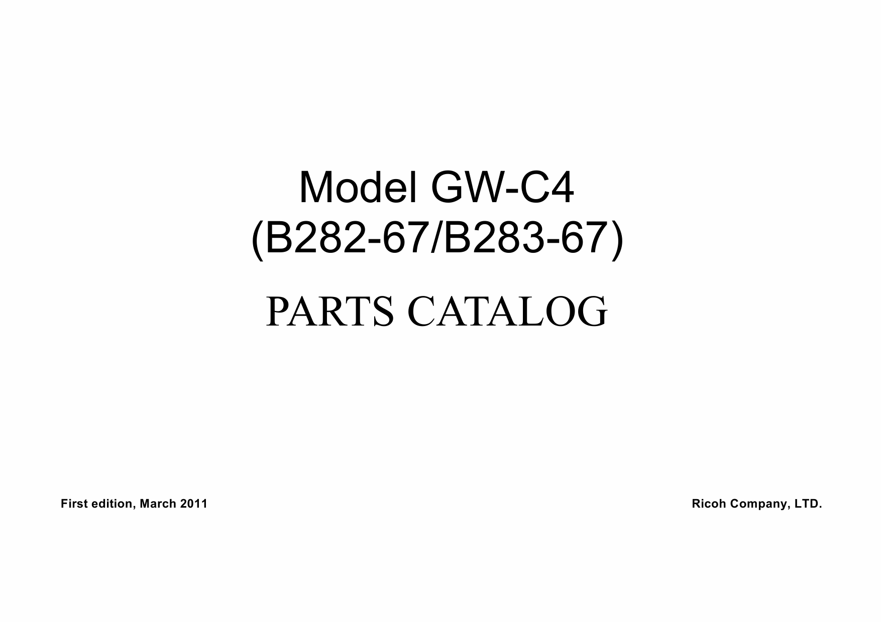 RICOH Aficio MP-1812L MP2012L B282-67 B262-68 B283-67 B283-68 Parts Catalog-1